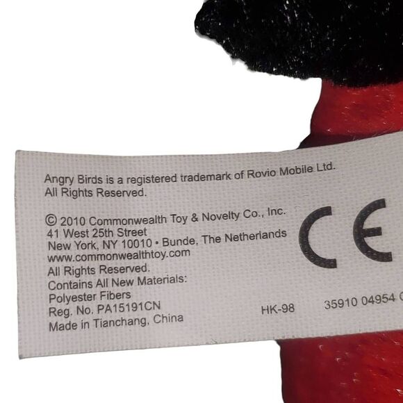 Official Licensed 2010 Angry Birds Red Bird Plush 8" - Picture 6 of 7